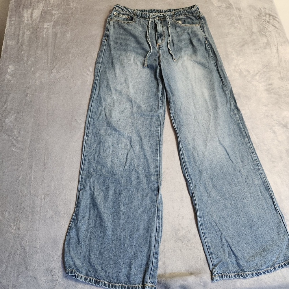Splendid Collection Tencel Lyocell Wide Leg Drawstring Pants M Medium Flaw